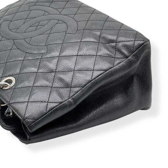 CHANEL GST Caviar Grand Shopping Tote Quilted Chain Shoulder Bag Purse - Picture 12 of 16